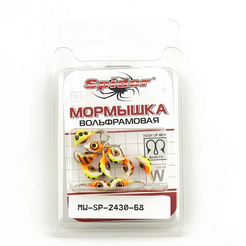 Мормышка вольфрамовая Spider Мидия с ушком краш. 3,0 мм 0,60 гр 68