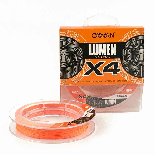 Шнур Caiman Lumen 100м 0,10мм оранжевый