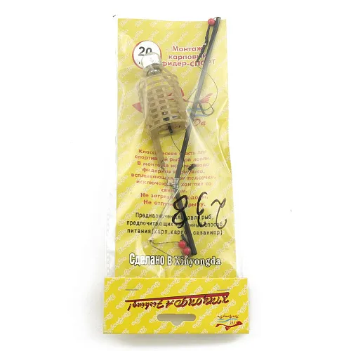 Монтаж фидерный Palomino c кормушкой Bullet 238 20g 2 крючка