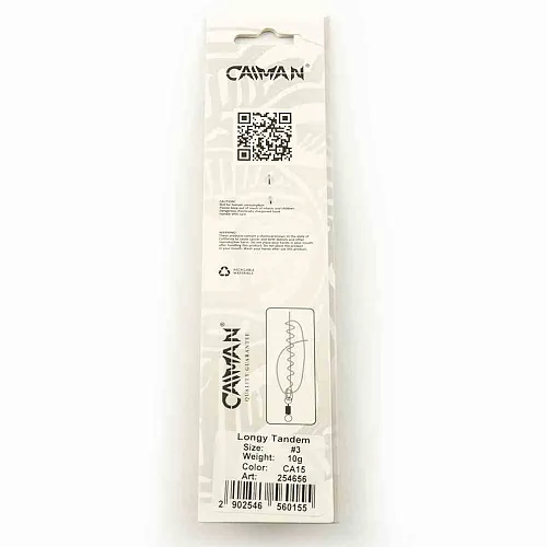 Блесна вращающаяся Caiman Longy Tandem 10гр #3 цвет CA15 (5шт в упак.)
