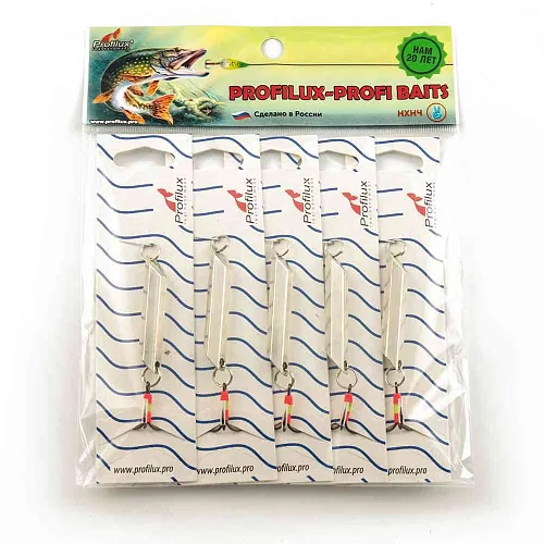 Блесна Profilux шестигранка Ш1 5см 20гр цвет 01 серебро