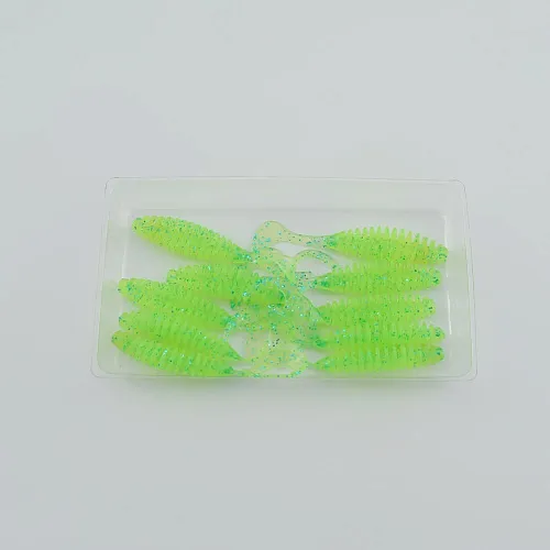 Виброхвост FISHER BAITS Ribbed Twist 65мм цвет 07 (уп. 10шт)