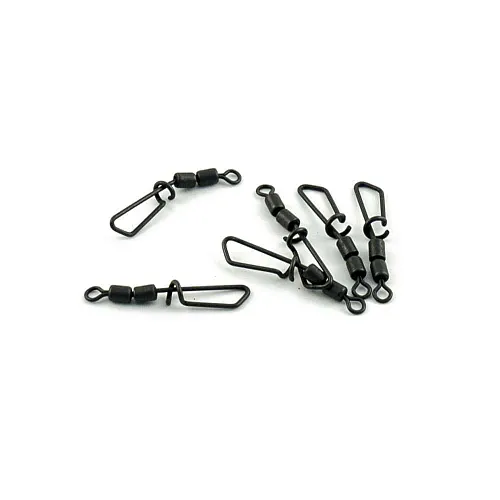 Застежка с двойным вертлюгом Caiman 216035 black mat #4 6шт/уп 