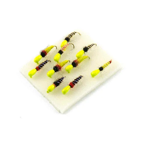 Мормышка вольфрамовая Мастив Ручейник капля желтый (вяз. песочный) (d. 4) 1,3гр (№10)