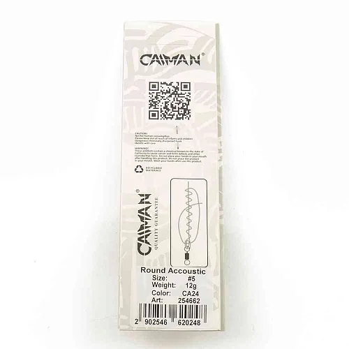 Блесна вращающаяся Caiman Round Accoustic 12гр #5 цвет CA24 (5шт в упак.)