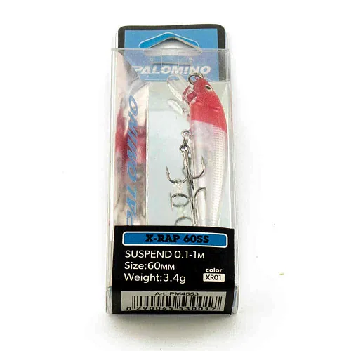 Воблер Palomino X-Rap 60SS 3,4гр 0,1-1м цвет 1