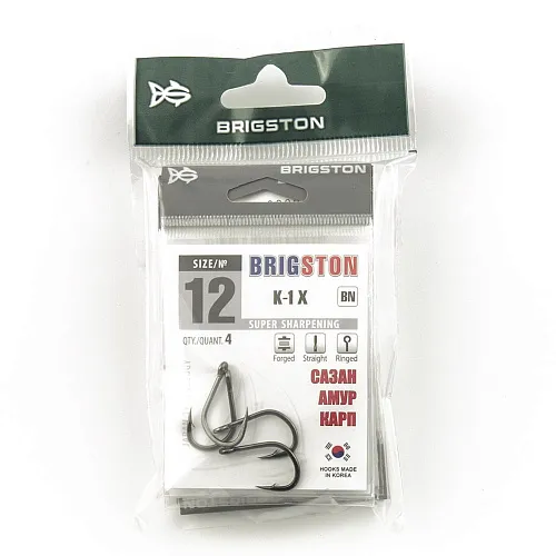 Крючок Brigston K-1X №12 ( уп. 4 шт.)