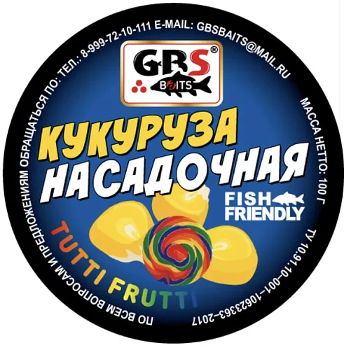 Кукуруза насадочная GBS (упак. 15 шт.) "Тутти-фрутти"