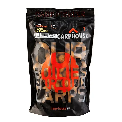 Бойлы Carp House пылящие Банан манго 1кг 24мм