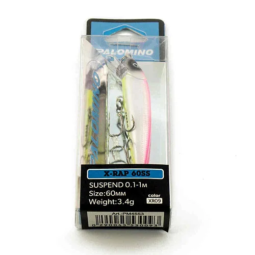 Воблер Palomino X-Rap 60SS 3,4гр 0,1-1м цвет 9