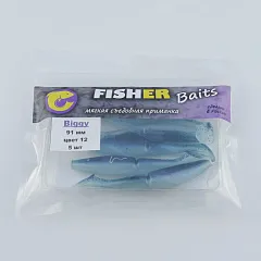 Виброхвост FISHER BAITS Biggy 91мм цвет 12 (уп. 5шт)