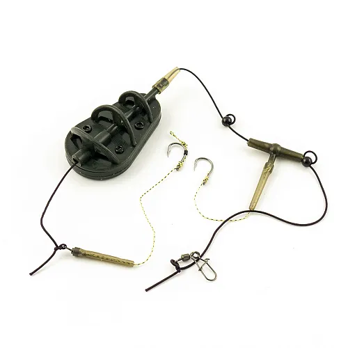 Монтаж Palomino PL6133-C с флэт кормушкой отвод вертолет 2 крючка 50g