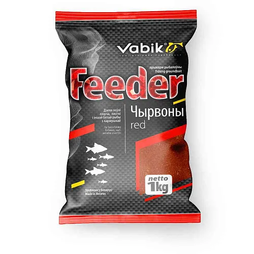 Прикормка Vabik Feeder 1 кг (в упак. 10 шт.) Красный