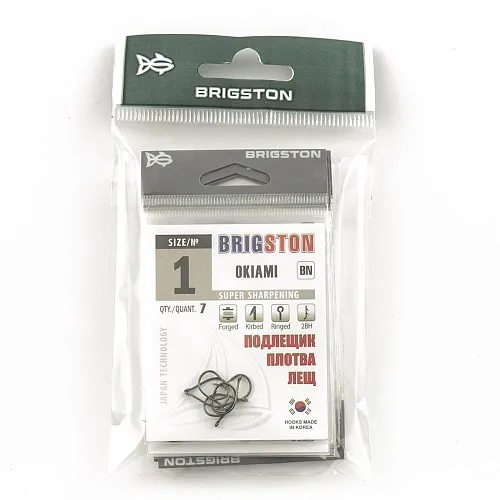 Крючок Brigston Okiami № 1 ( уп. 7 шт.)