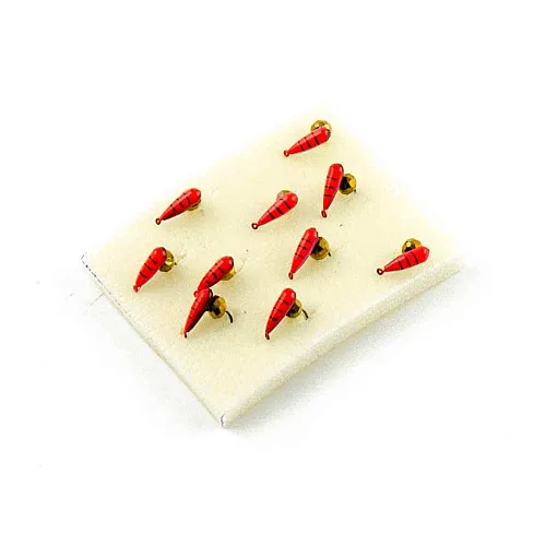 Мормышка вольфрамовая Мастив Хрень 3 красный+черный, гр шарик 0,65гр (золото)