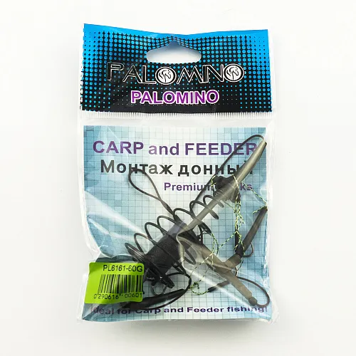 Монтаж "карп-стандарт" Palomino PL6161-B 60g 3 крючка (10шт в упак)