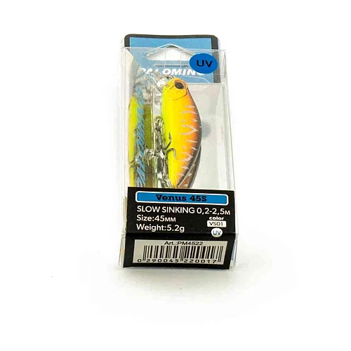 Воблер Palomino Venus 45S 5,2гр 0,2-2,5м цвет 1 UV