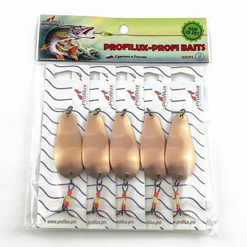 Блесна колеблющаяся Profilux Байкал 14гр цв. 03 медь (5 шт в упак.)