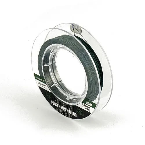 Шнур Caiman Fortness sinking 4PE 0,18 мм 150 м Dark Green 215519