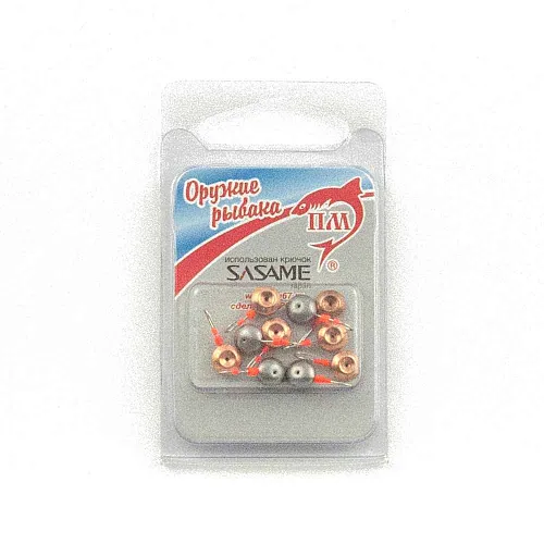 Мормышка Пирс мастер "Глазок 6мм" 0.52г крючок Sasame 140-М МП