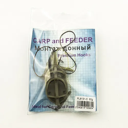 Монтаж Palomino PL6131-C с флэт кормушкой отвод вертолет 2 крючка 60g