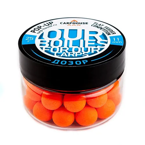 Бойлы Carp House Pop-Up 11 мм Flat Feeder Competition Дозор (банка)