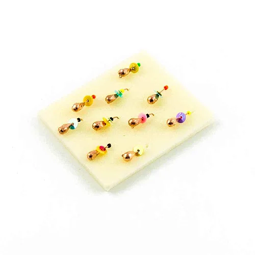 Мормышка вольфрамовая Мастив Кристалл 4 петля медь, пайетка 0,9 гр