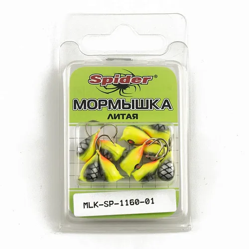 Мормышка Spider литая капля с ушком 6,0 мм 01