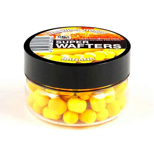 Бойлы нейтральной плавучести (Wafters) GBS Мед - банан 6х9мм
