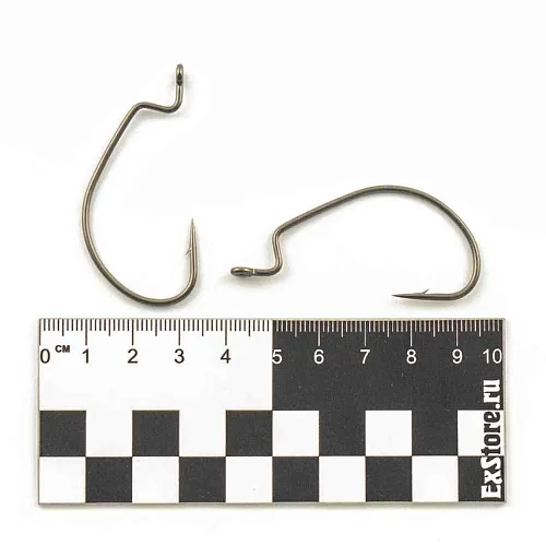 Крючки офсетные Caiman Worm Hook Teflon №6/0 40001