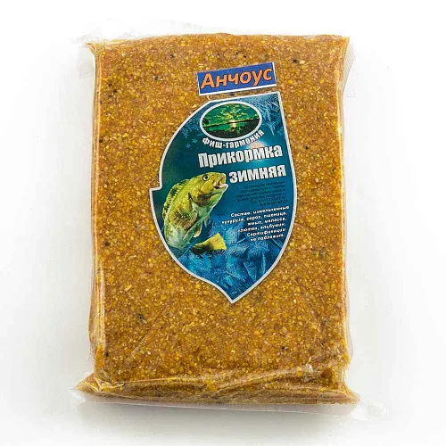 Прикормка зимняя увлажненная Фишгармония анчоус 700 гр (14 шт в упак)