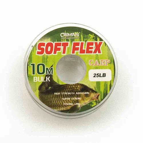 Поводочный материал без оплетки Caiman Soft Flex Camo Olive 10m 25lbs 255856