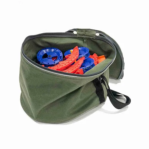 Набор жерлиц "щука" в круглой сумке 10шт оснащенные (РБ)