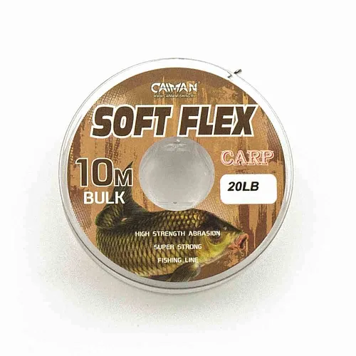 Поводочный материал без оплетки Caiman Soft Flex Brown 10m 25lbs 255852
