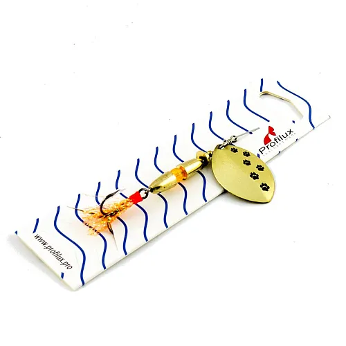 Блесна вращающаяся Profilux Олимпик 4 (10гр) цв. 02-м латунь матовая (5 шт в упак.)