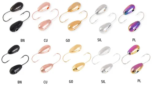 Мормышка вольфрамовая Spider капля с отверст. 3,5 мм 0,54 гр 126