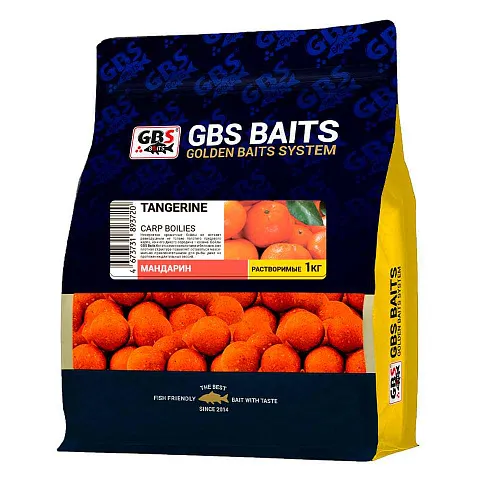 Бойлы растворимые GBS Baits 24мм 1кг Мандарин