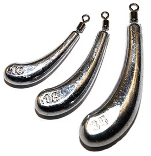 Груз ФИШКА банан с вертлюгом 4гр (10 шт. в упак)