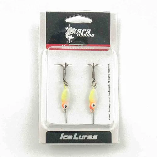 Блесна зимняя Akara Ice Lures рыбка с тройником 1гр цвет 036 (2 шт в упак)