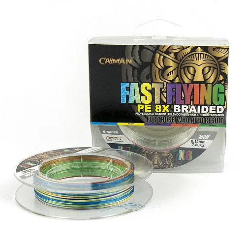 Шнур Caiman Fast flying 8PE 0,12 мм 150 м Multicolor 225511