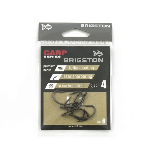 Крючок Brigston L-1Teflon № 4 ( уп. 6 шт.)
