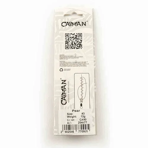 Блесна вращающаяся Caiman Pear 12гр #3 цвет CA90 (5шт в упак.)