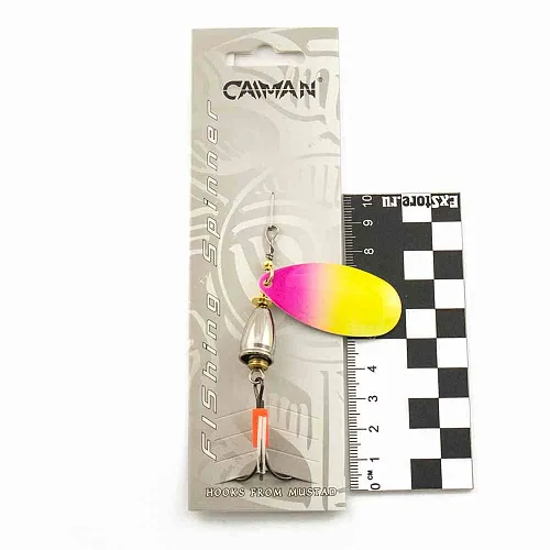 Блесна вращающаяся Caiman Round Accoustic 12гр #5 цвет CA18 (5шт в упак.)