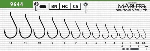 Крючки Maruto 9644 BN №0,6 Carp pro (10 шт.) карповый