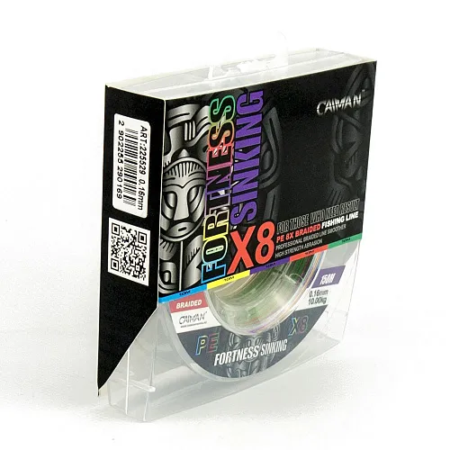 Шнур Caiman Fortness sinking 8PE 0,16 мм 150 м Multicolor 225529