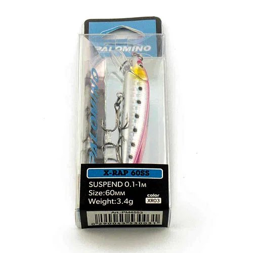 Воблер Palomino X-Rap 60SS 3,4гр 0,1-1м цвет 3