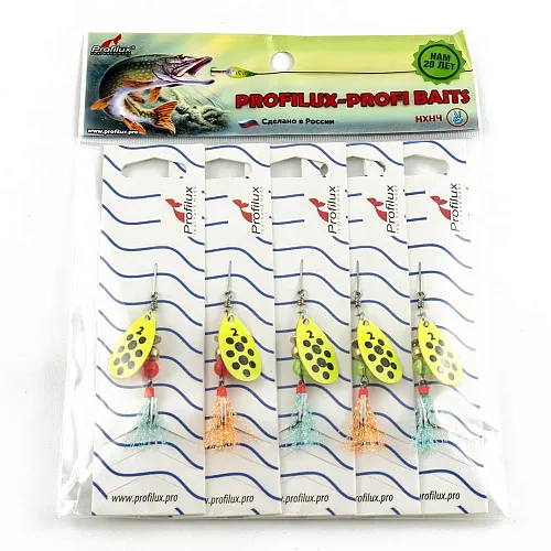 Блесна вращающаяся Profilux Френч 2 (4гр) цв. 213 желтый (5 шт в упак.)