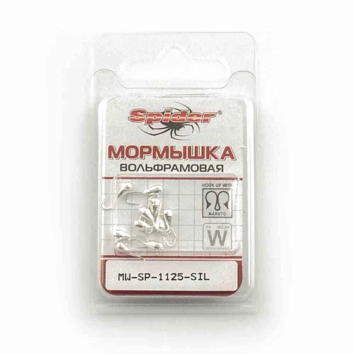 Мормышка вольфрамовая Spider капля с ушком 2,5 мм 0,26 гр Sil