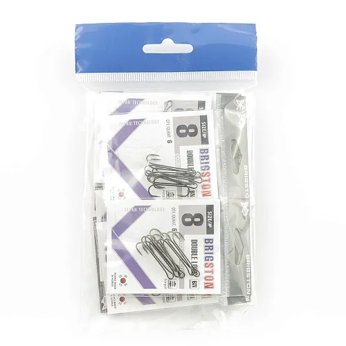 Крючок двойник Brigston Double long № 8 ( уп. 6 шт.)