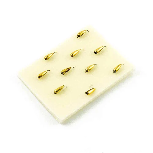 Мормышка вольфрамовая Мастив Опарыш 2,5 петля золото+черный, б/о, 0,4гр